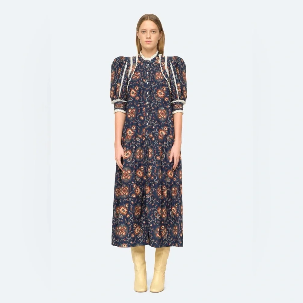 NWT $425 Sea New York Robina Puff Slv Dress - Picture 2 of 4